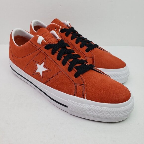 NEW Converse Cons One Star Pro Mens Sz 8 Wms 9.5 Red Low Sneaker Shoes 172633C - Picture 1 of 12